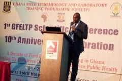 Frontline FETP Adamaoua  doing an oral presentation at the 1st Ghana FELTP Symposium, 18-21 September 2017